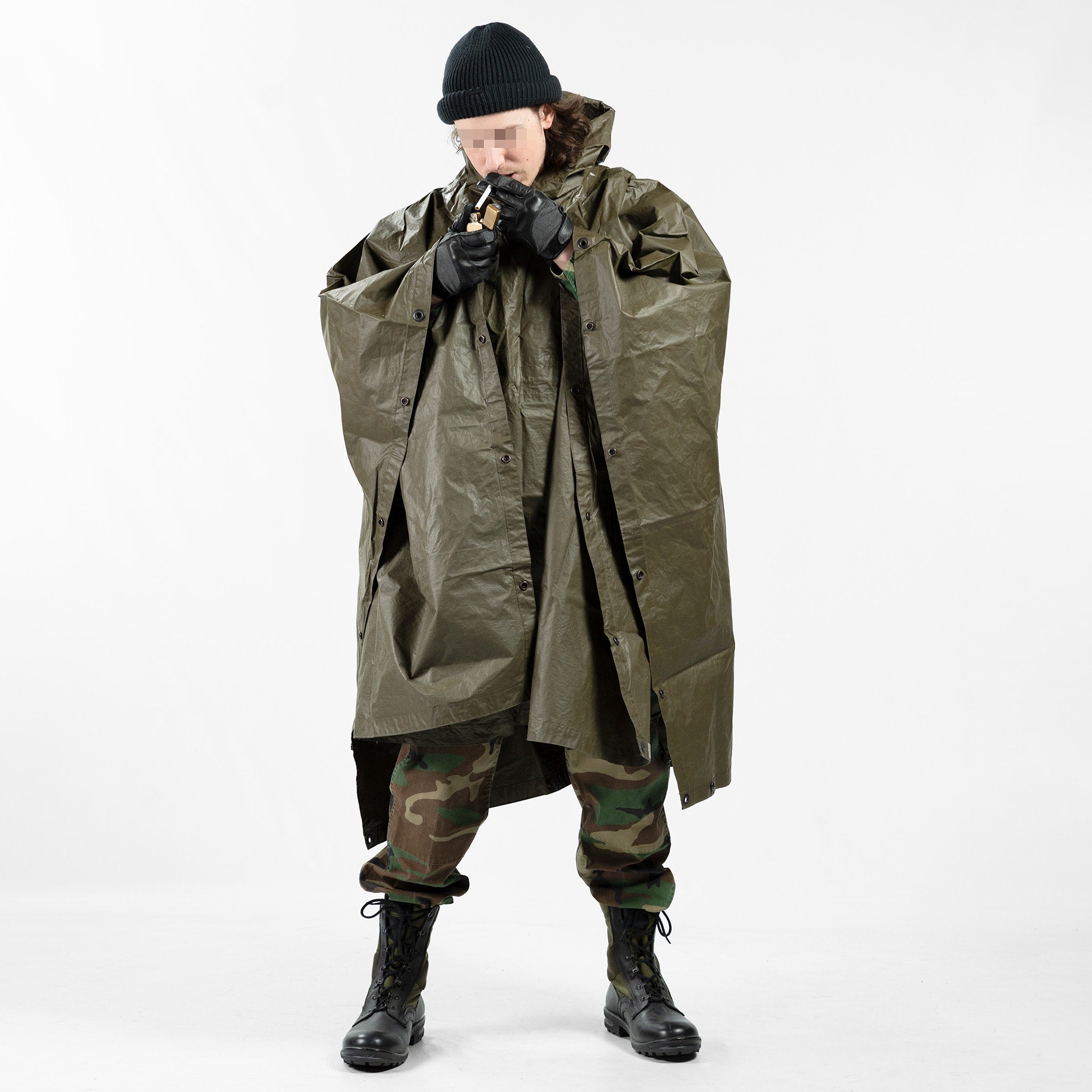 Austrian Olive Drab Nylon Poncho