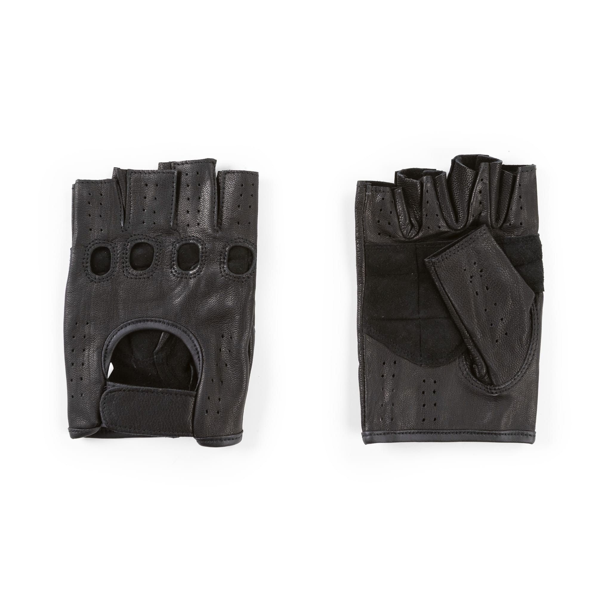 "Vodila" Leather Fingerless Driver Gloves