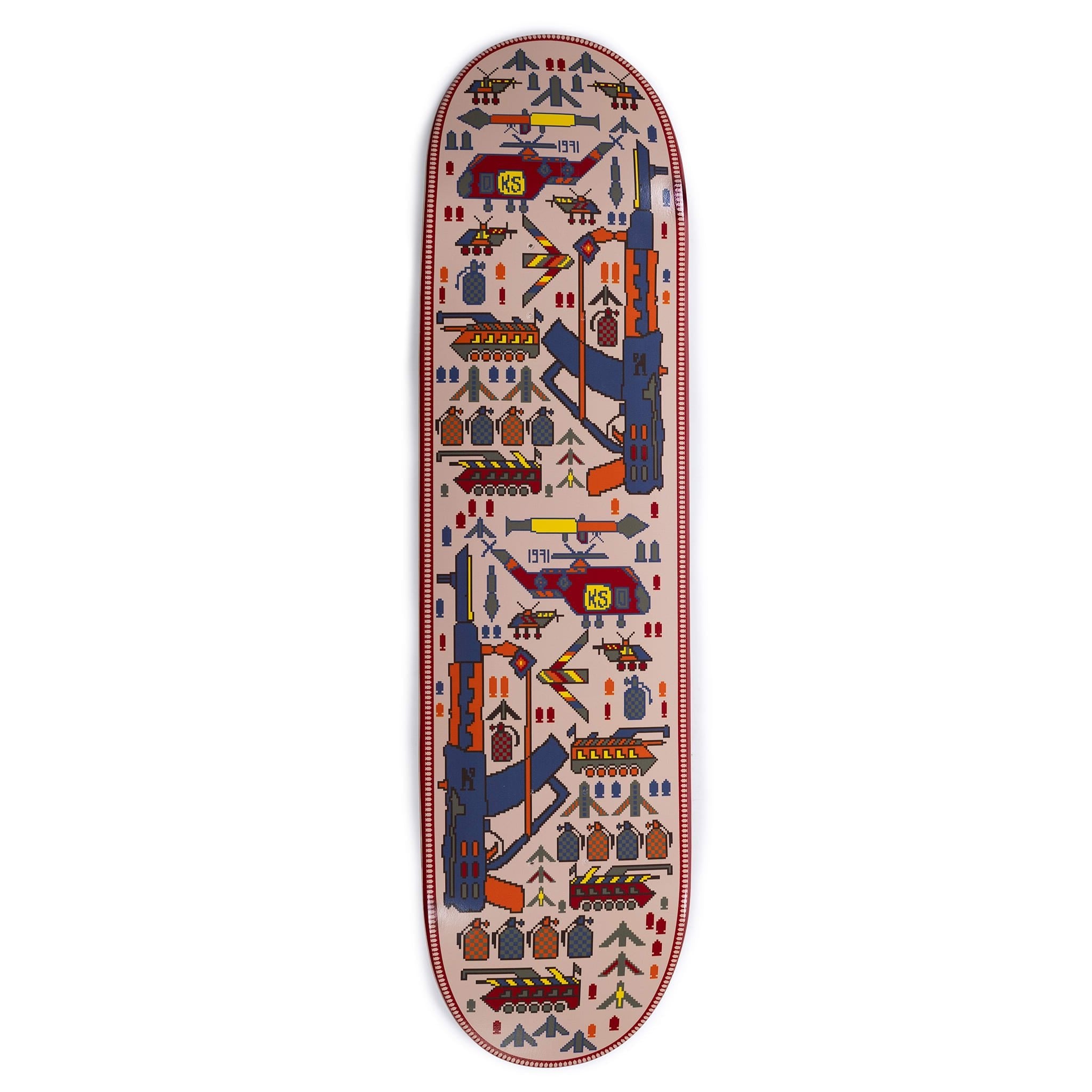 Afghan "War Rug" Skate Deck