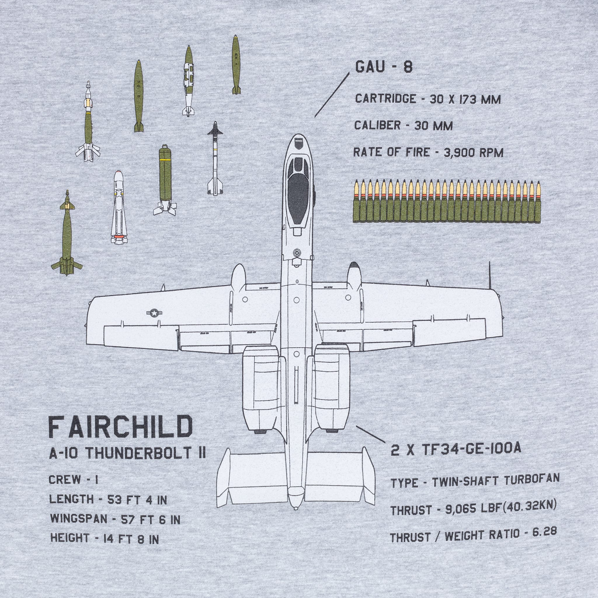 A-10 Warthog Atamonica Tee