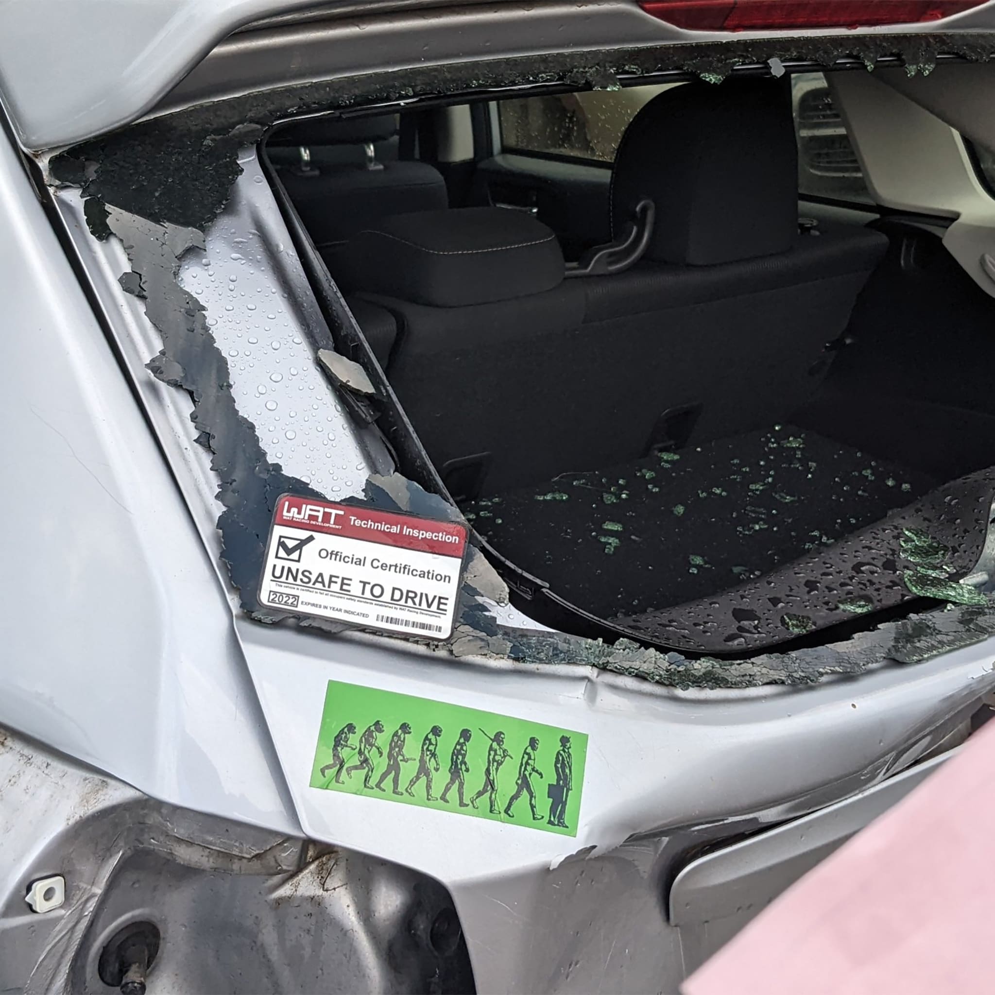 Unsafe To Drive Vinyl Sticker