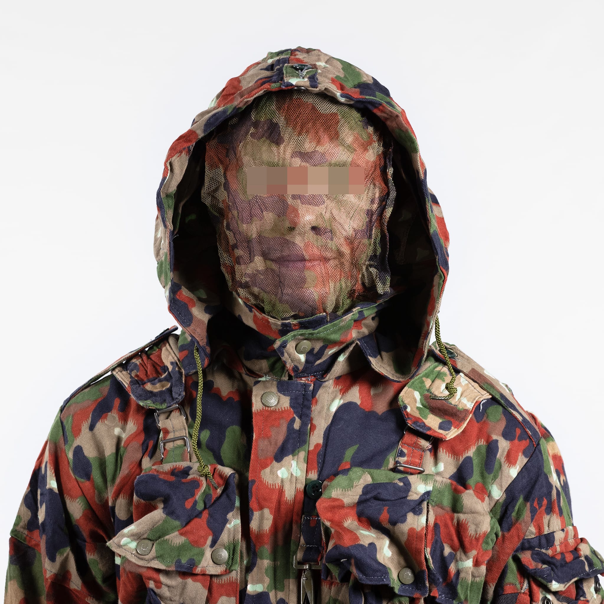 Swiss Army M70 Alpenflage Parka – Large, M83 TAZ Camo, Used Field Jacket