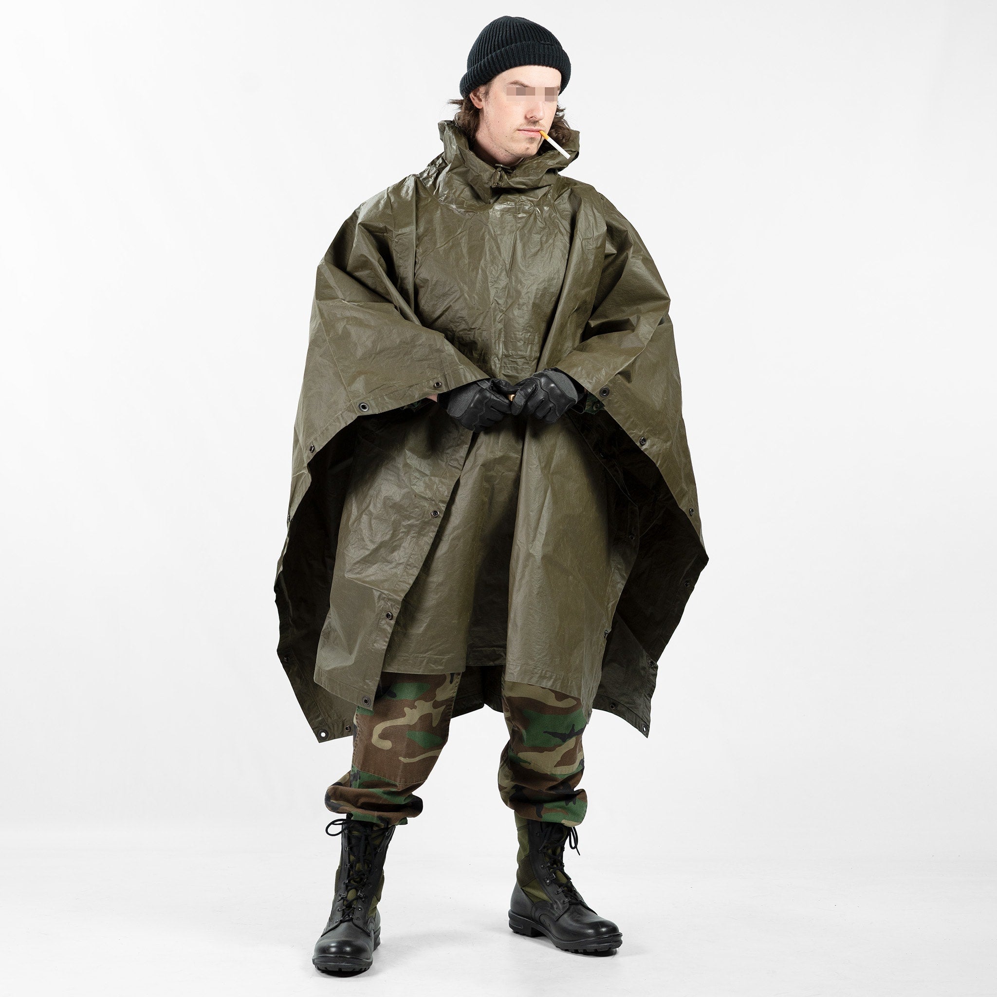 Austrian Olive Drab Nylon Poncho