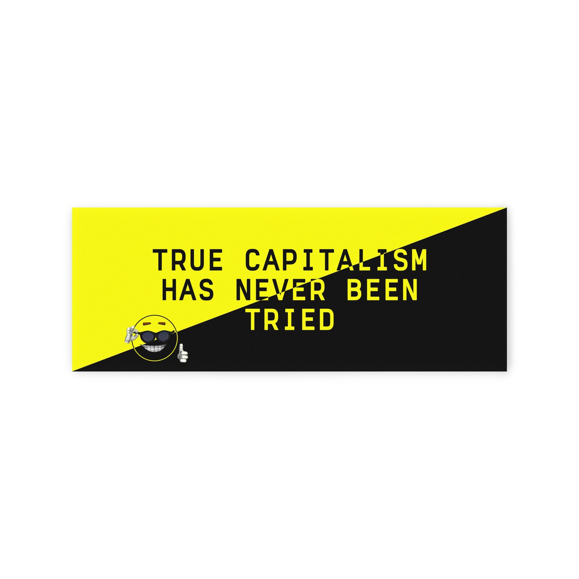 EvolveFISH "Capitalism Kills" Bumper Sticker - 11x3 Inches, Premium Vinyl, Weatherproof