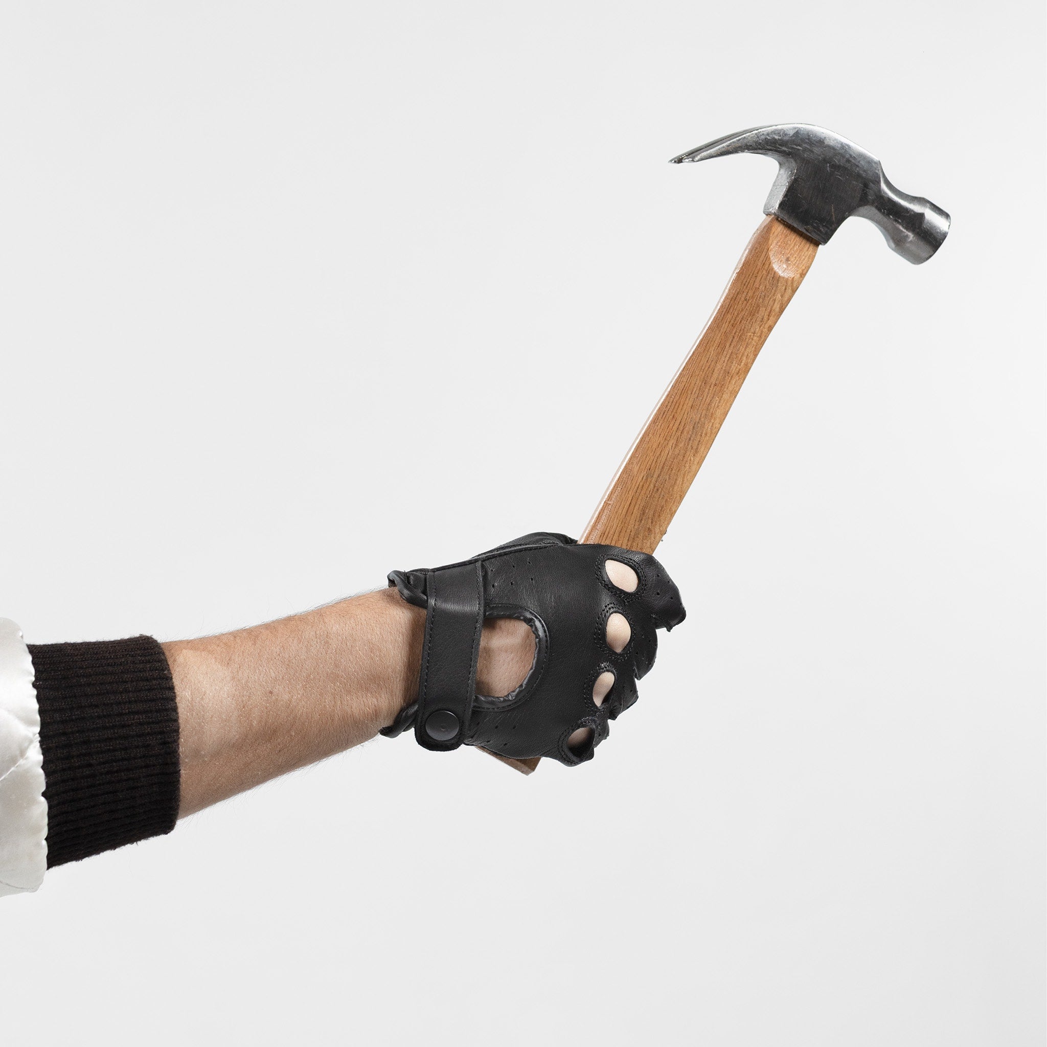 "Vodila" Leather Fingerless Driver Gloves