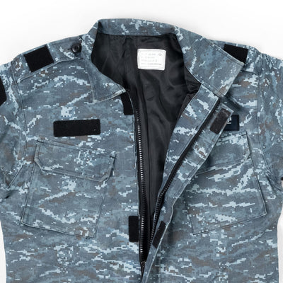South Korean Navy Maritime Digital Blue Waterproof Field Jacket