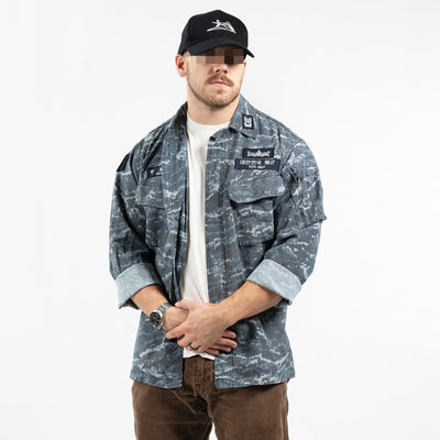 South Korean Navy Maritime Digital Blue Field Shirt