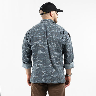 South Korean Navy Maritime Digital Blue Field Shirt