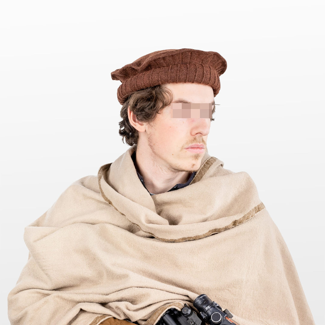Pakol Cap Afghani Pakol Hat- Designer Afghan Hat Chocolate Colored