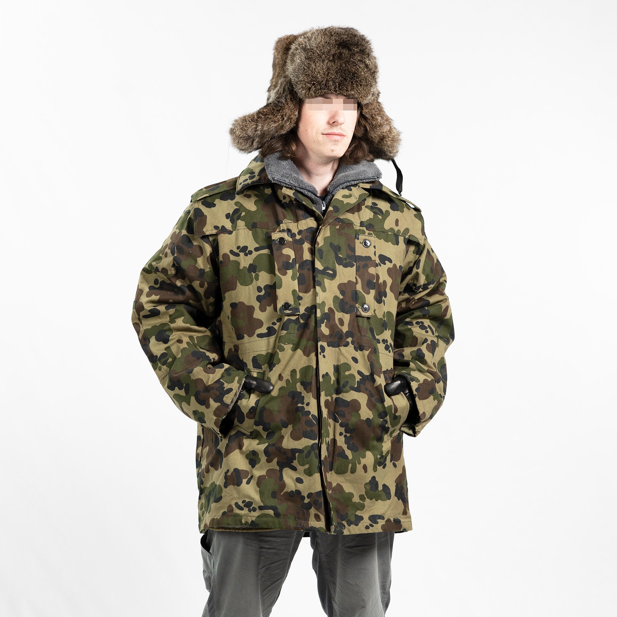 ともやoruca damage coat QVO Windbreaker - Choco Chip Camo - QVO Tactical, LLC
