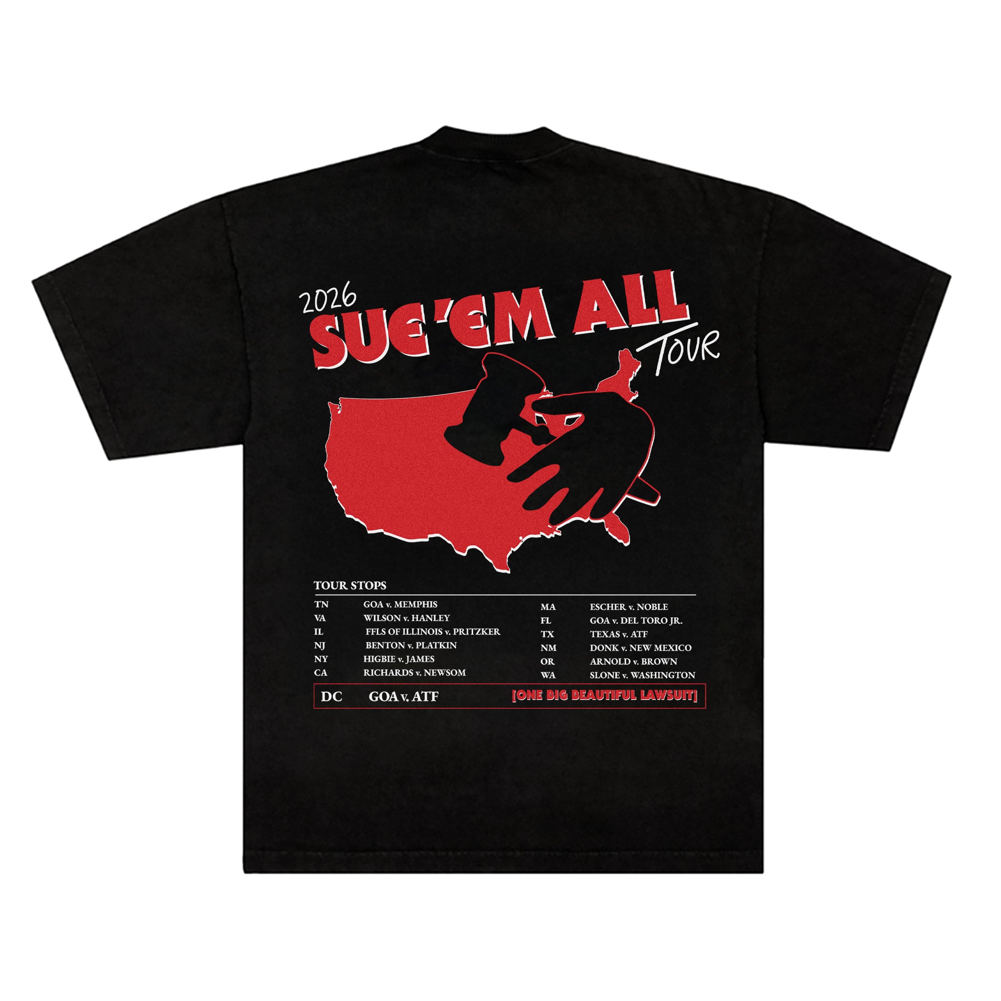 GOA Sue 'Em All Tour Tee