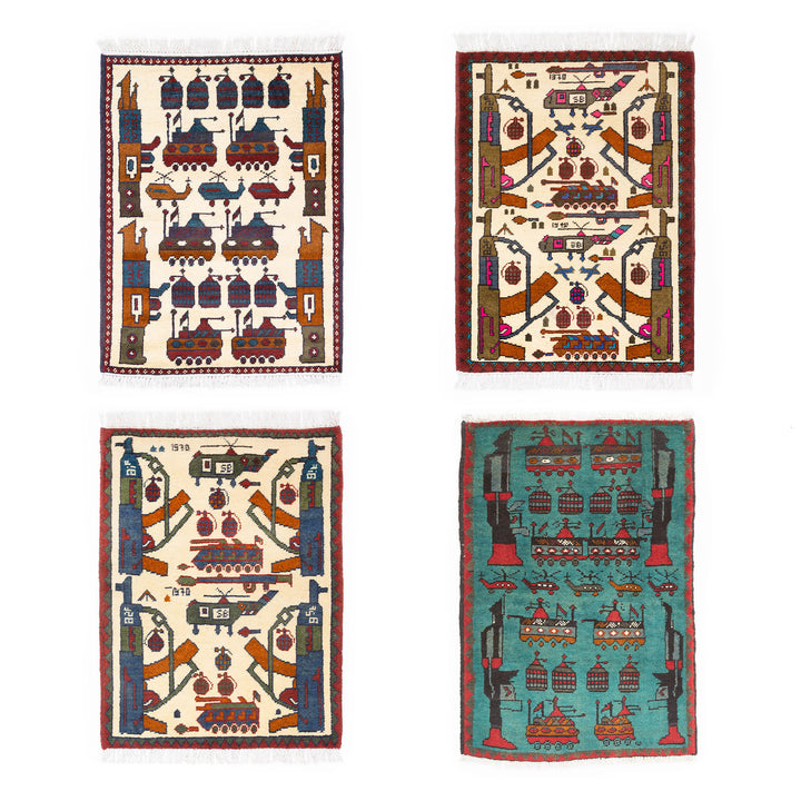 Afghan Arsenal Pattern War Rug