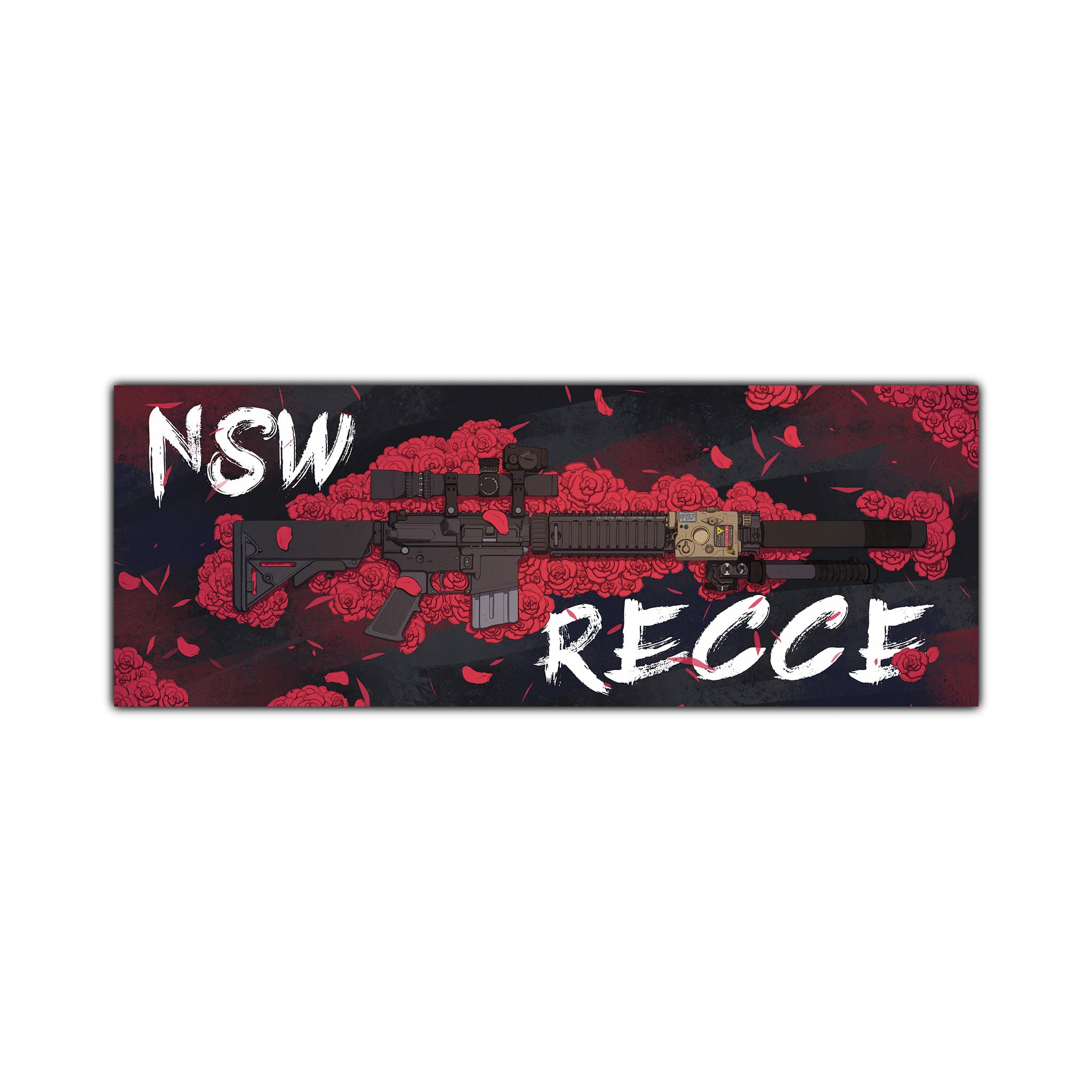 NSW Recce Rifle Ashen Lilly Sticker