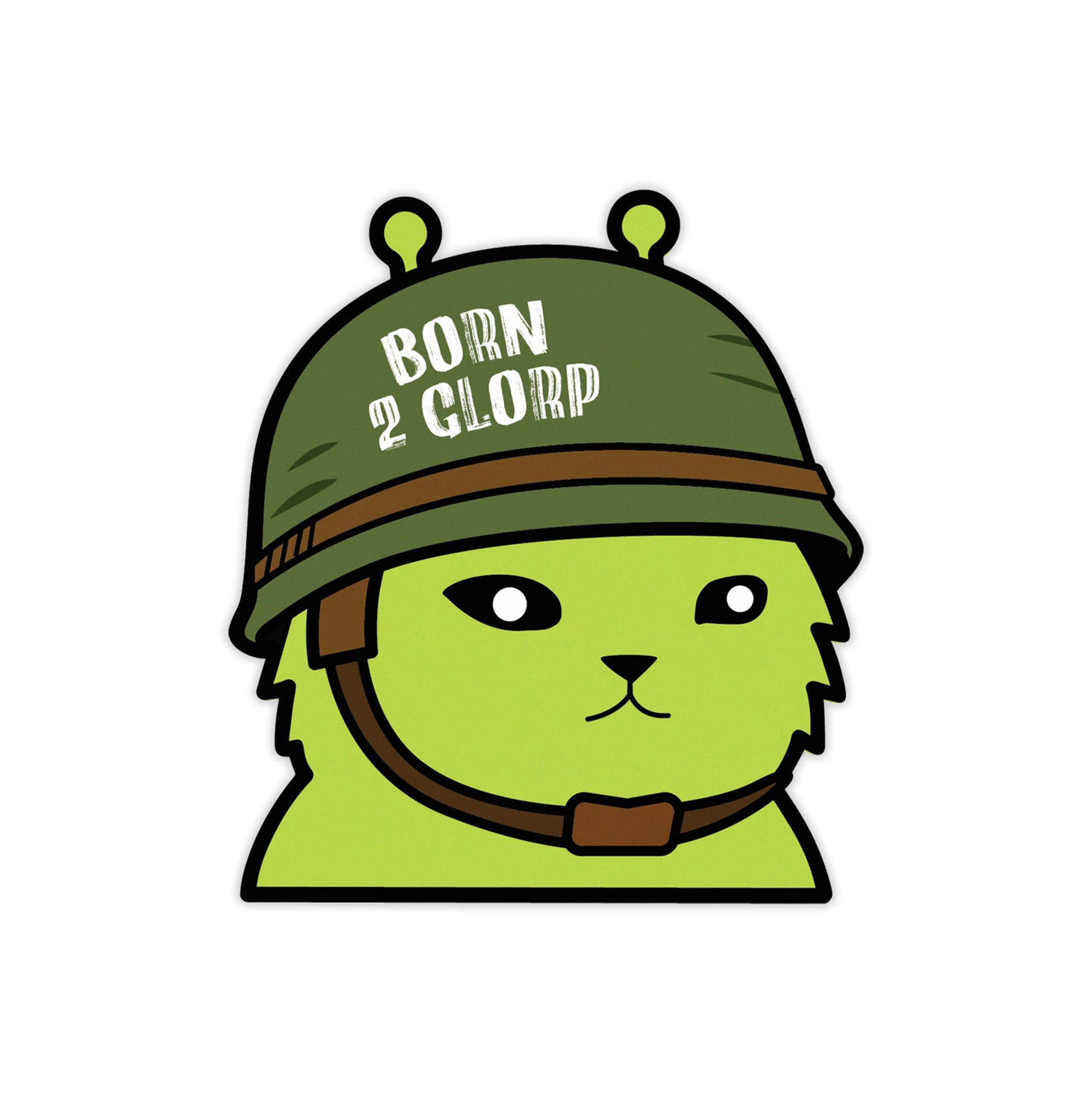Born 2 Glorp Cat Sticker