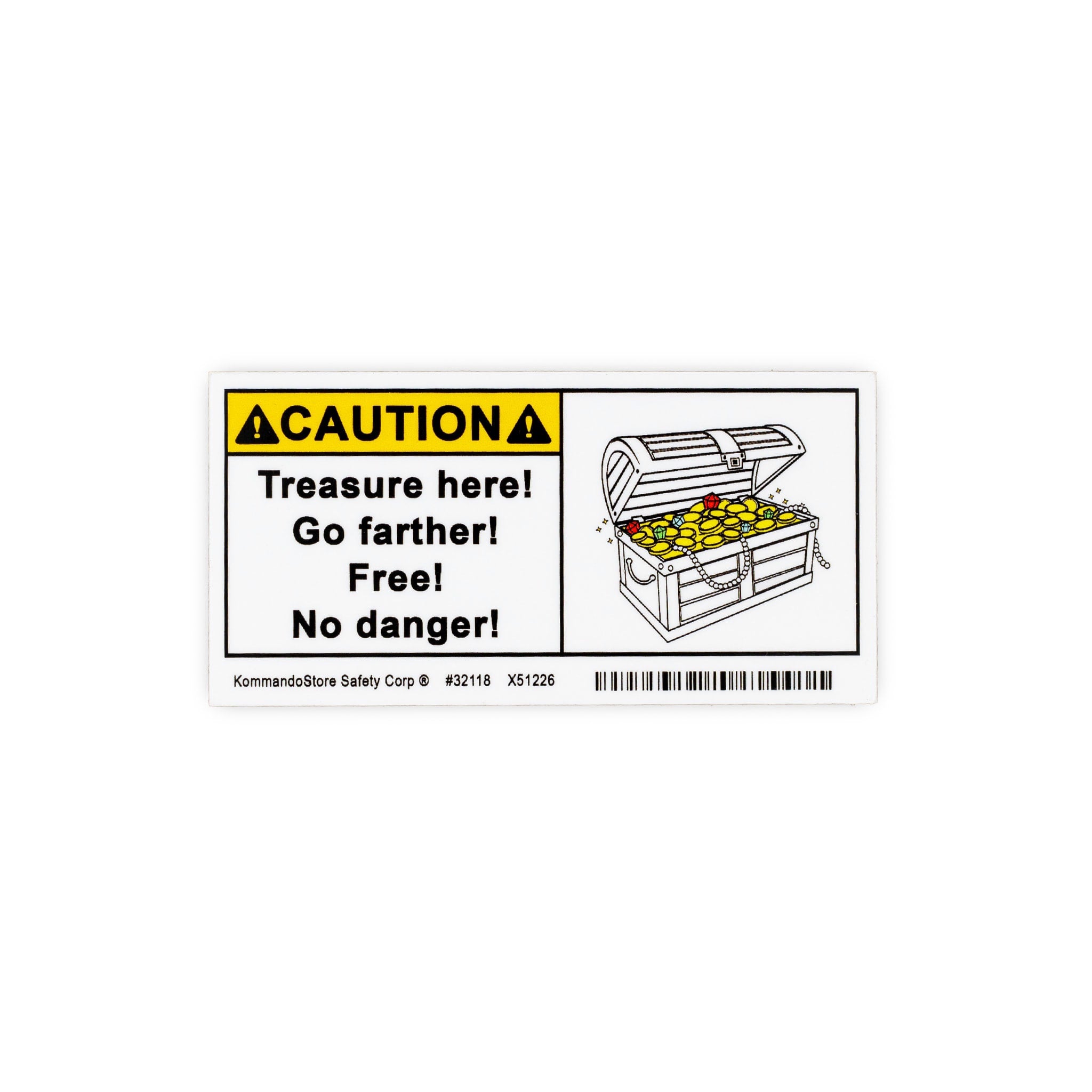 Undersea Treasure Caution Sticker
