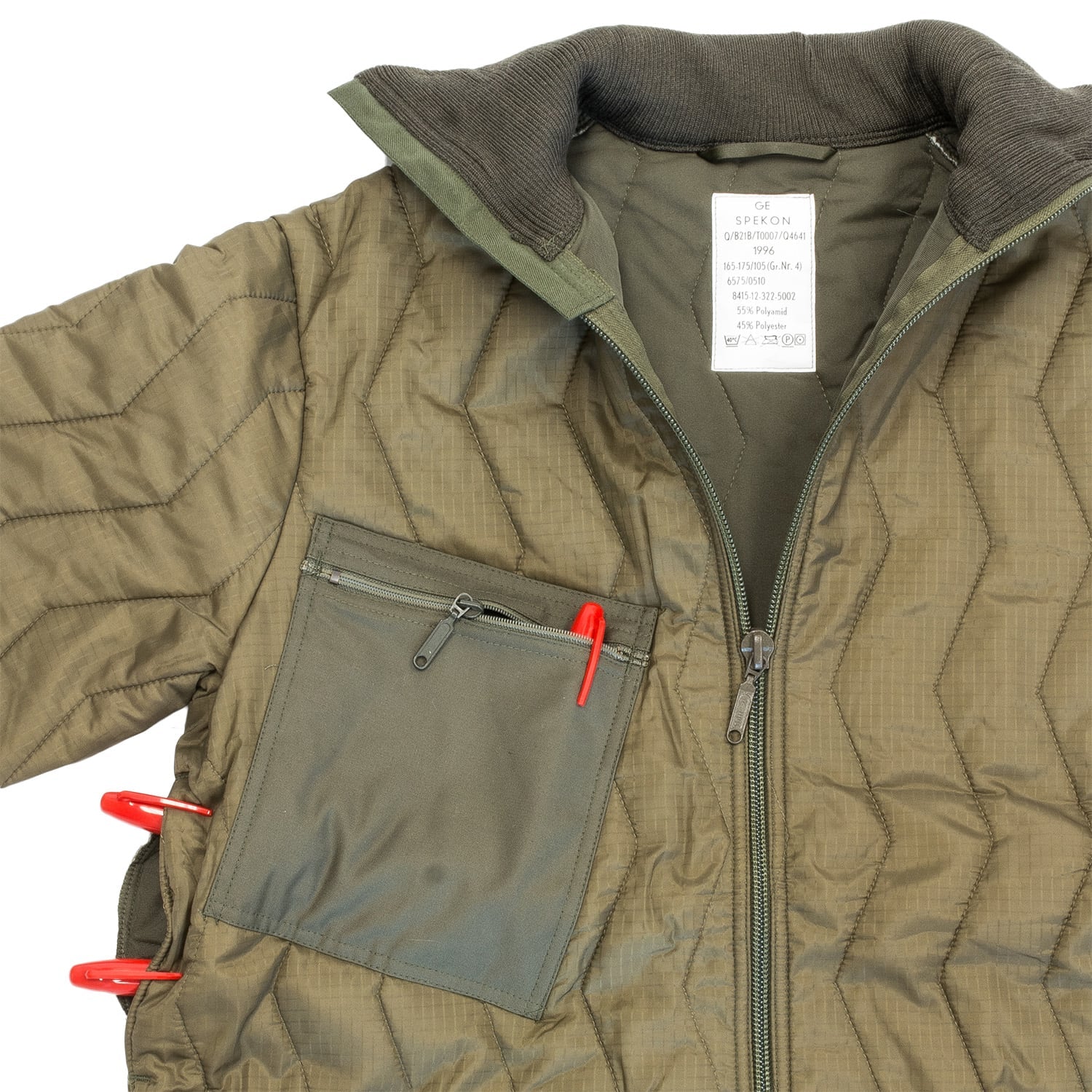 Flecktarn parka deals with liner