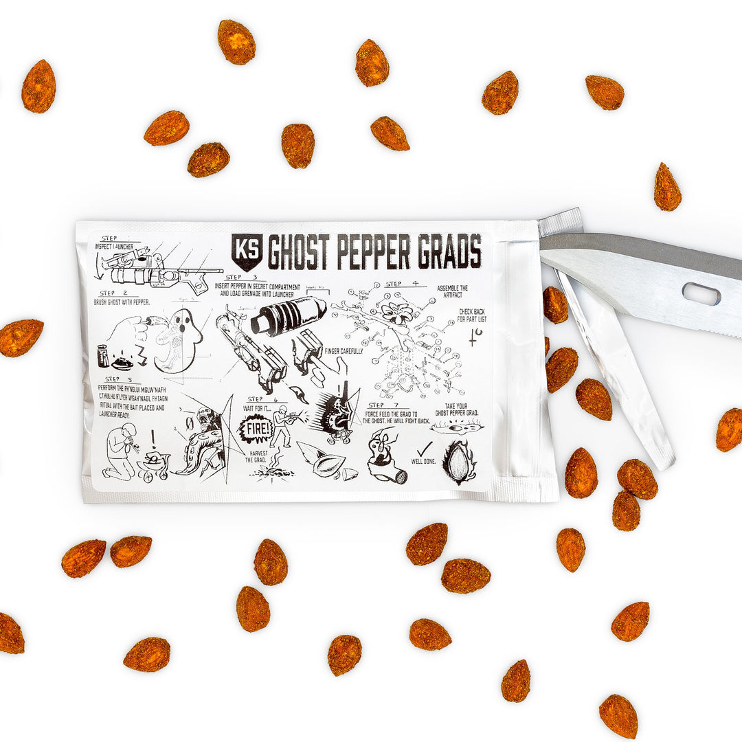 Ivan's Ghost Grads: Mylar Packed Ghost Pepper Almonds