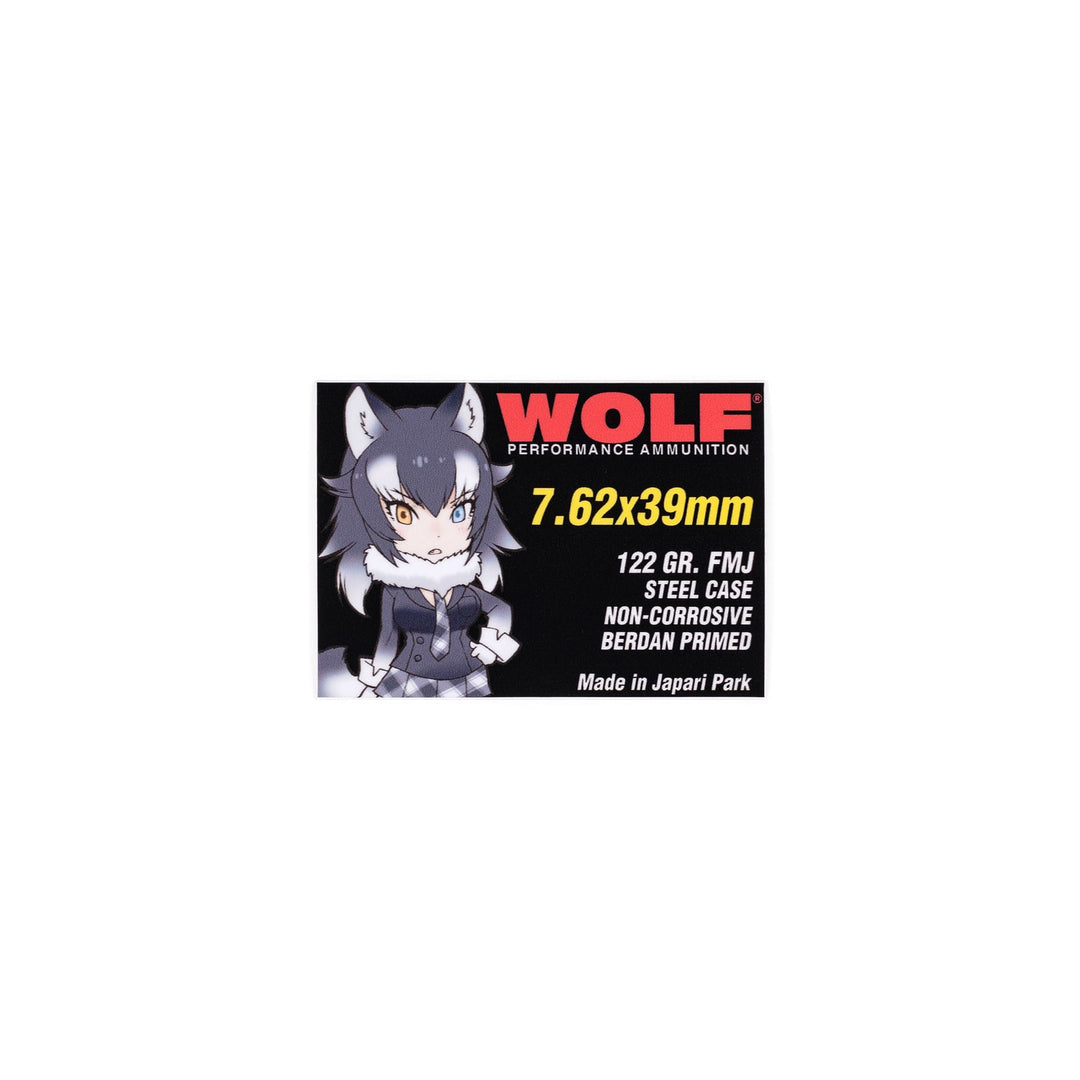 Wolf 7.62x39mm Vinyl Sticker