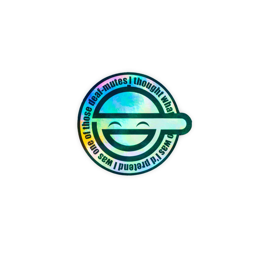 Laughing Man Holographic Sticker