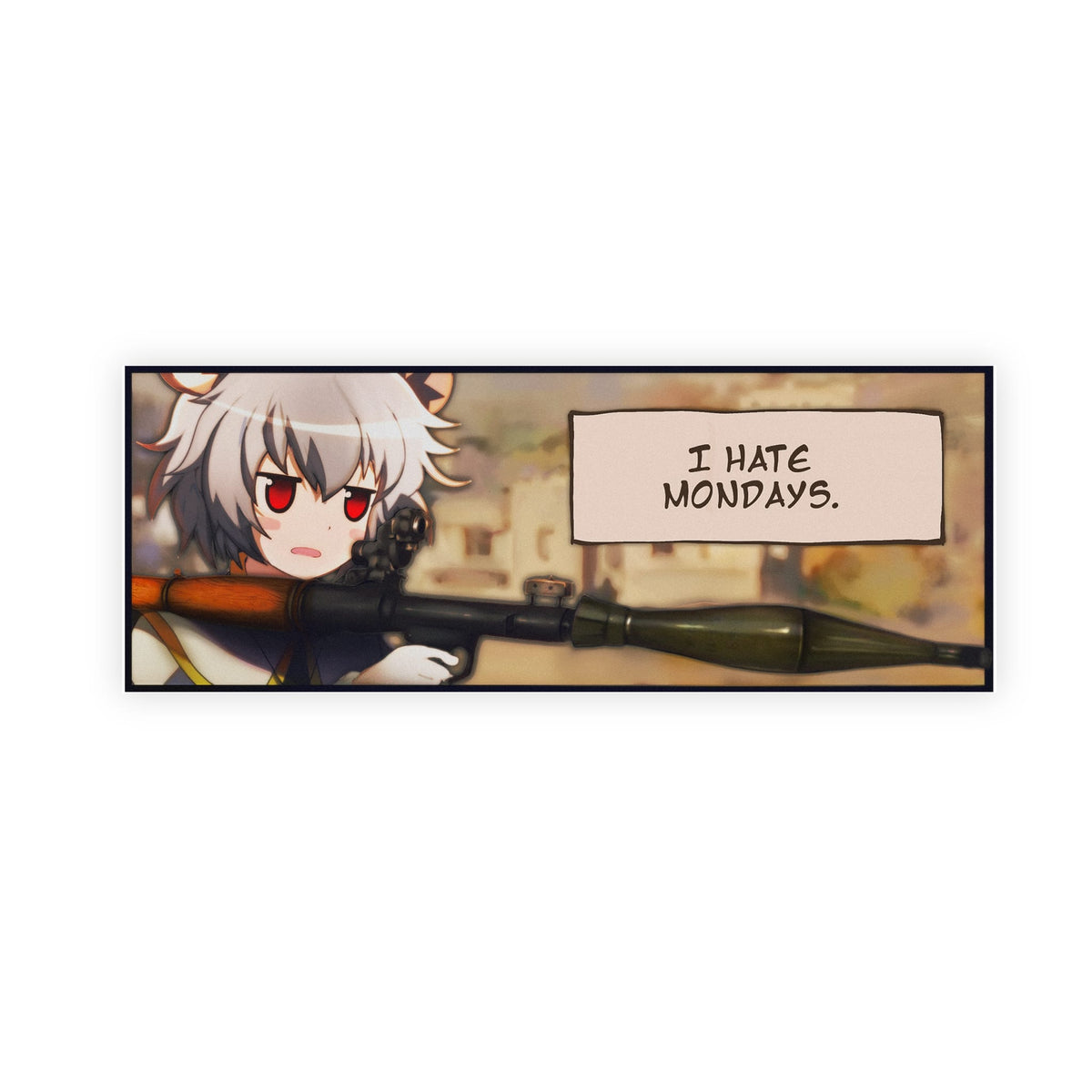 Touhou Nazrin I Hate Mondays Sticker – KommandoStore