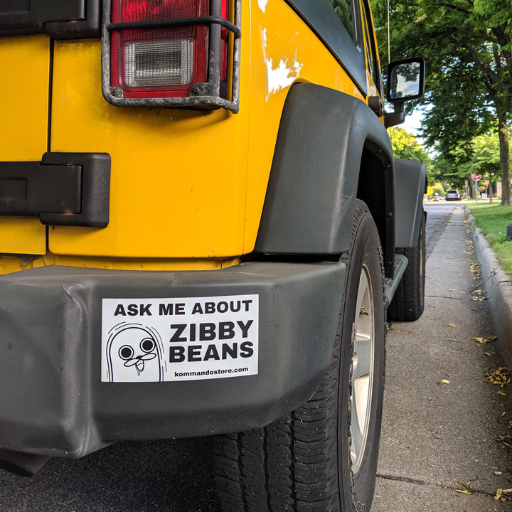 Zibby Beans Vinyl Bumper Sticker
