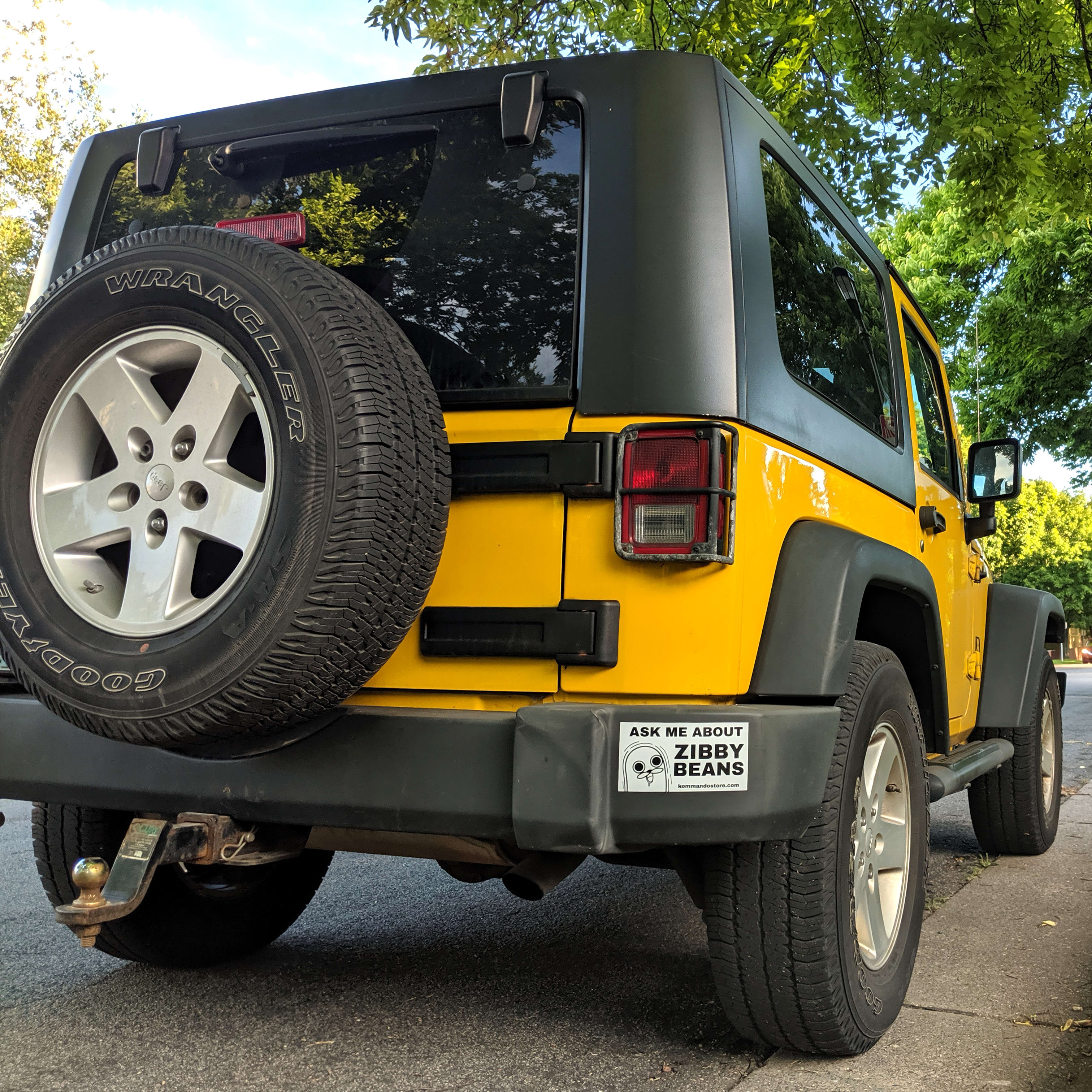 Zibby Beans Vinyl Bumper Sticker