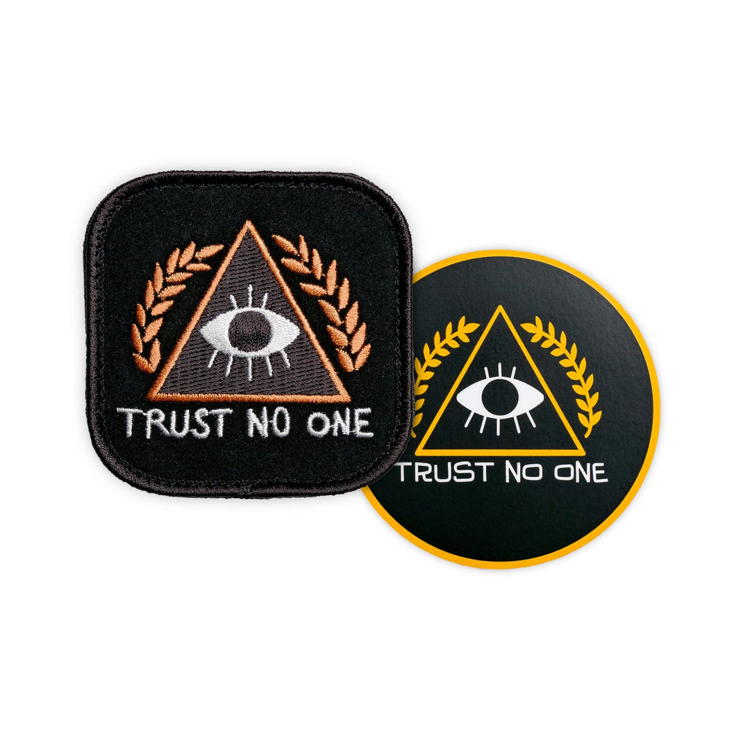 Trust No One Patch & Free Vinyl Sticker