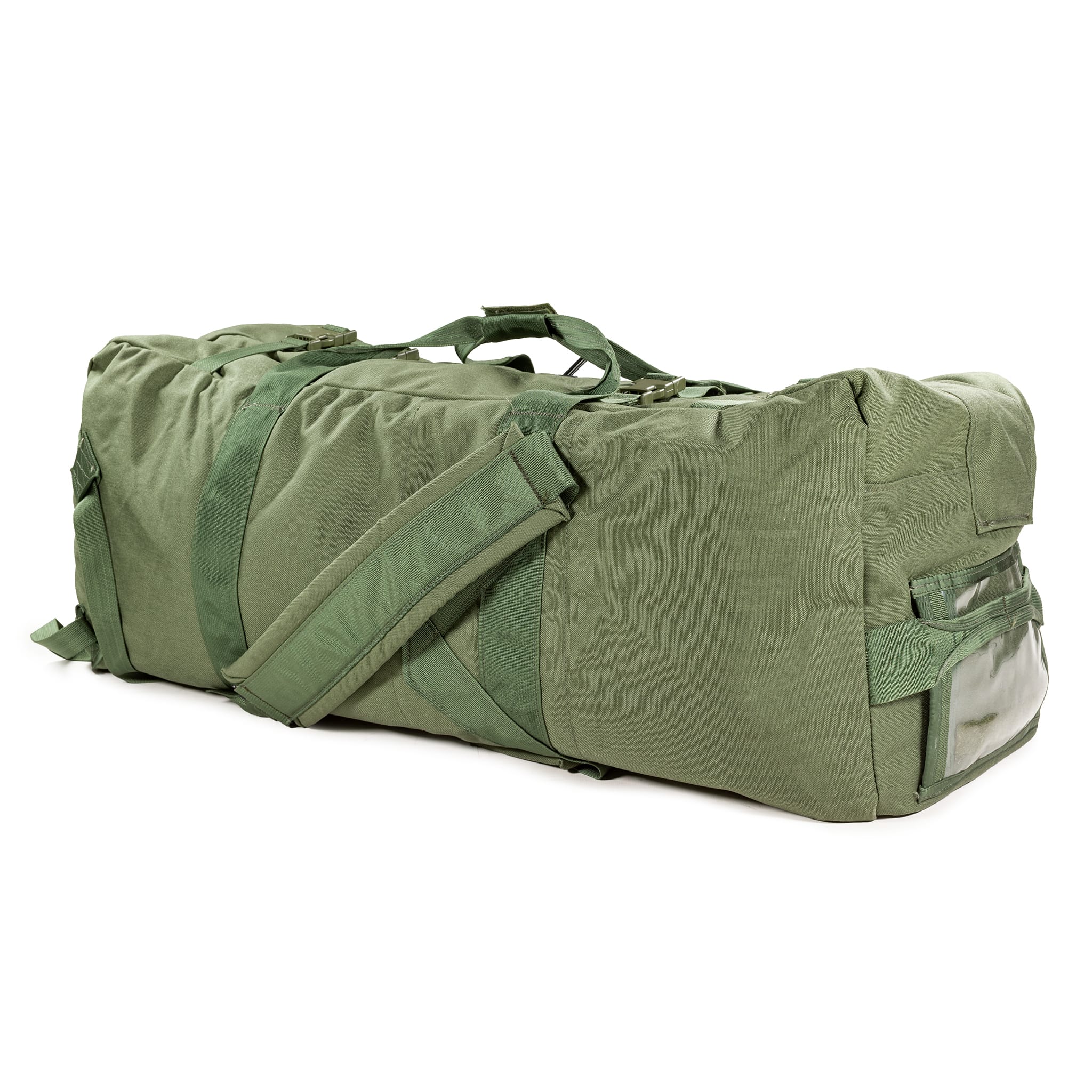 USGI Military Duffel Bag – Olive Green Nylon Heavy Duty Army Rucksack (Used)