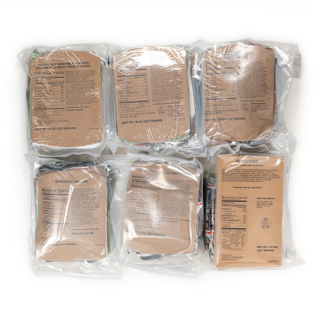 Sopakco Reduced Sodium MRE Case Packs