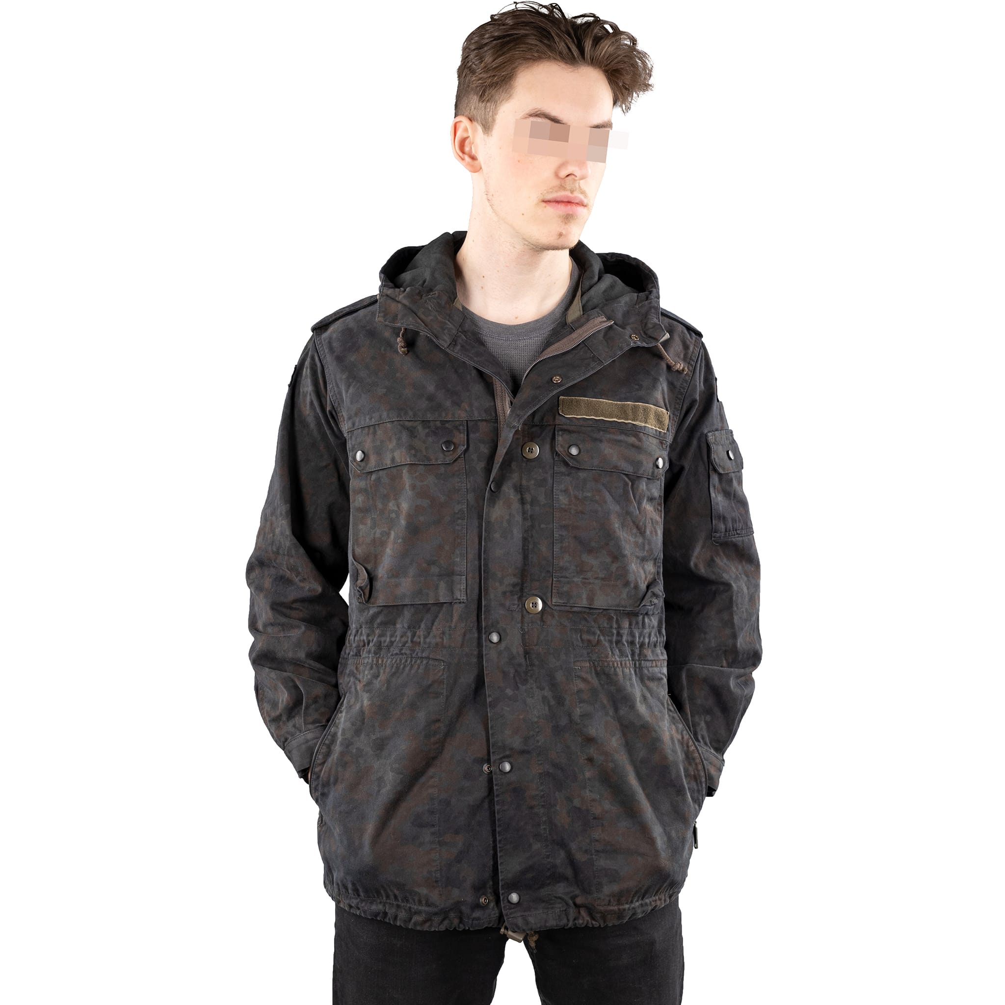 ジャケット・アウター 80s MILITARY SNOW CAMO PARKA BLACK-DYE US ARMY Extreme Cold Weather Parka GORE TEX, Camo, Small
